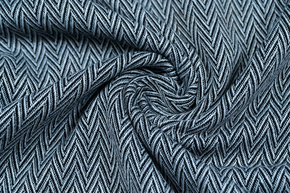Grey & Black Chevron Acrylic Jacquard (SKU: JDD-171)