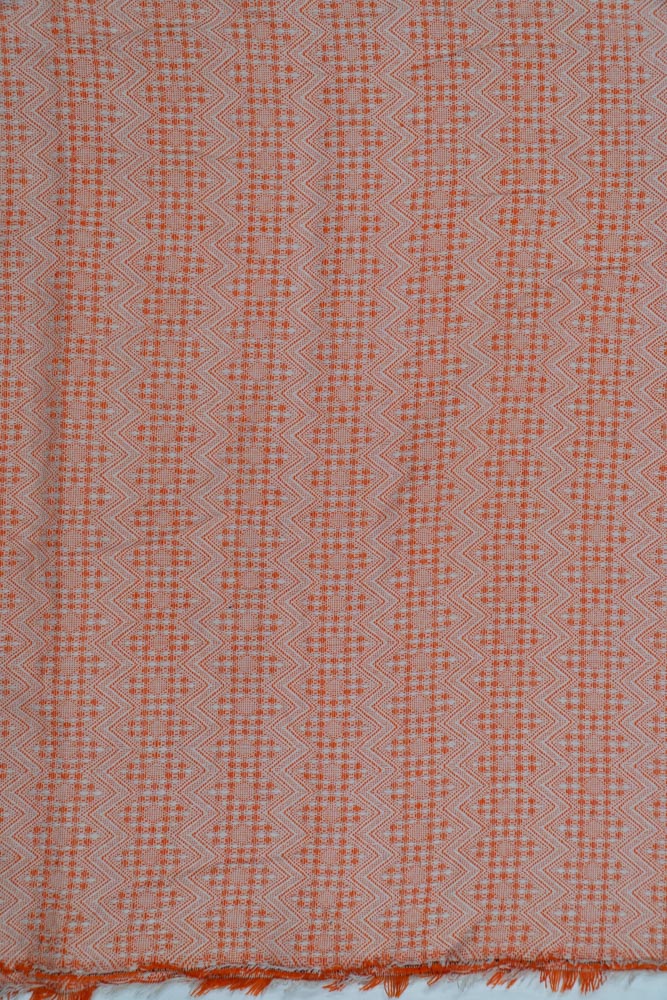 Orange Chevron Cotton Jacquard (Sku: JDD-68)