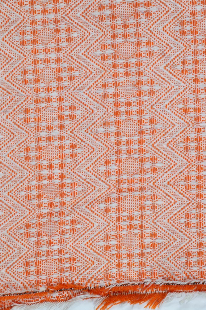 Orange Chevron Cotton Jacquard (Sku: JDD-68)
