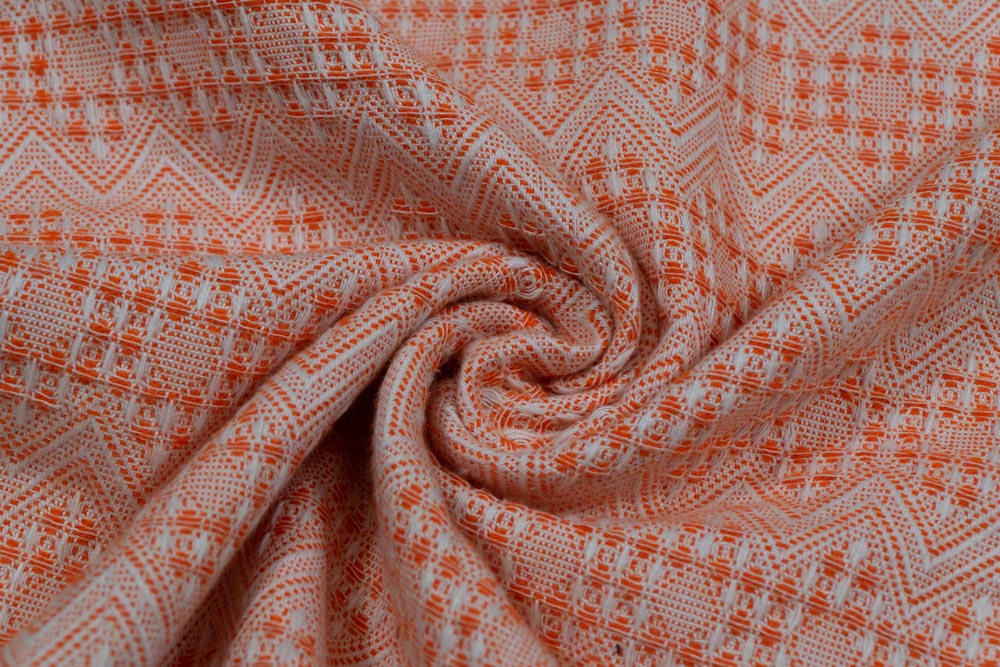 Orange Chevron Cotton Jacquard (Sku: JDD-68)