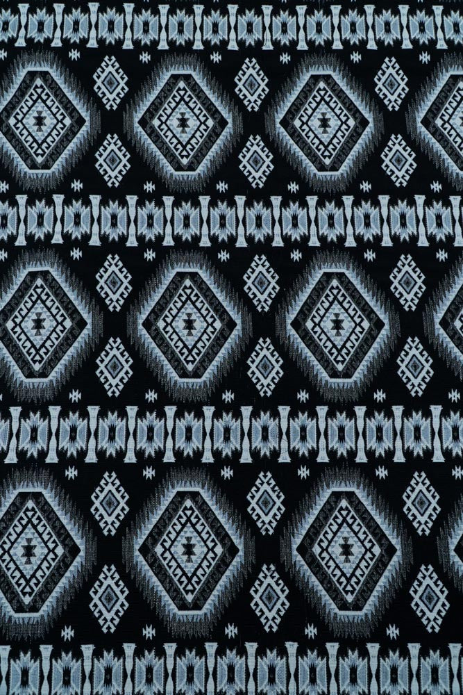 Black & White Cotton Blend Thick Jacquard (Sku: JDD-47)