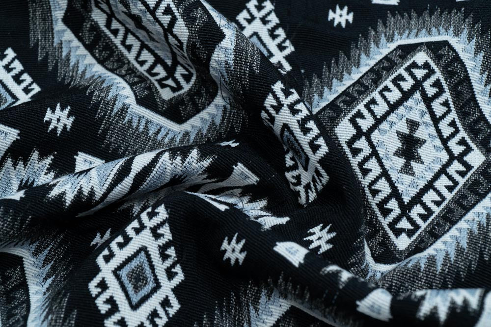 Black & White Cotton Blend Thick Jacquard (Sku: JDD-47)
