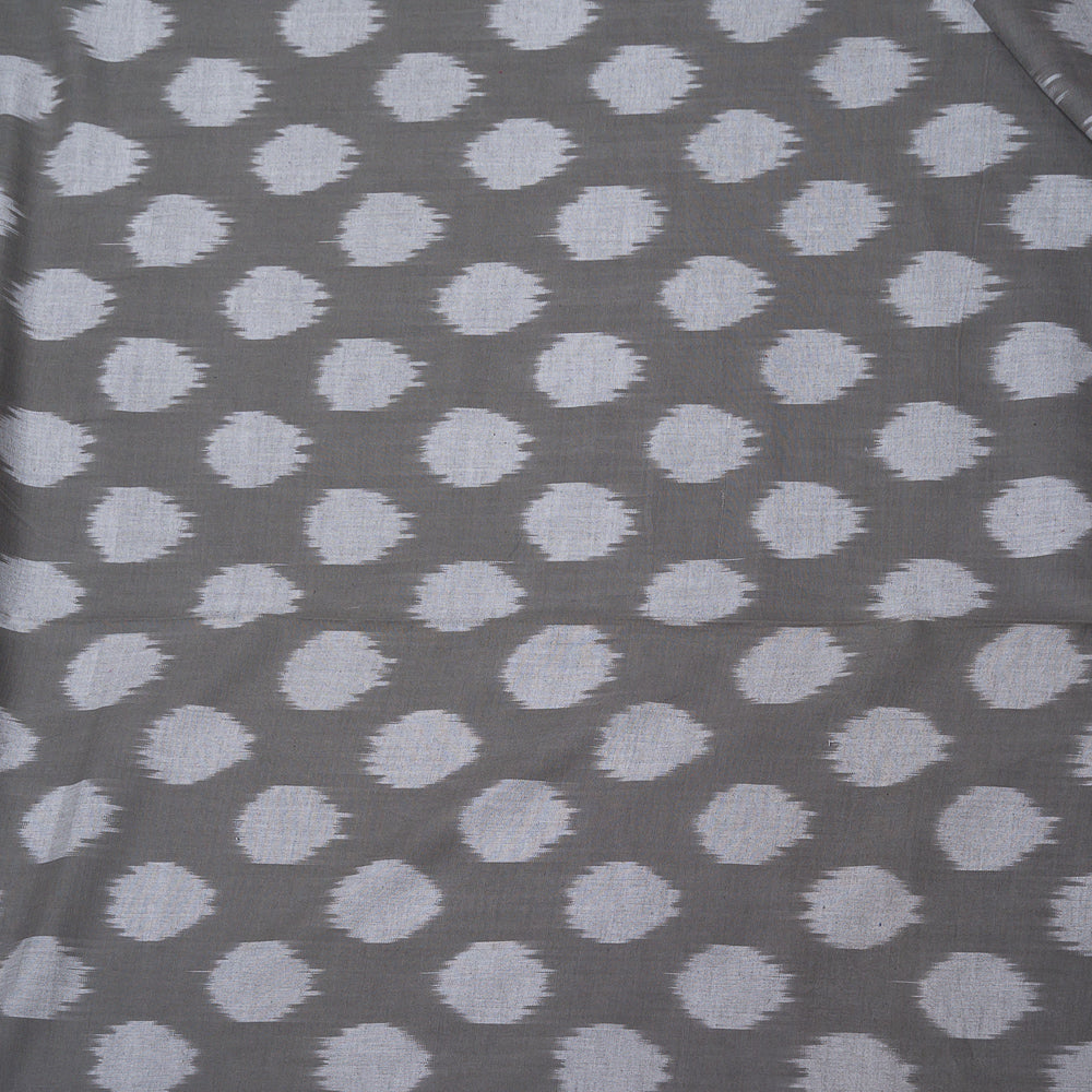 Grey Dot Cotton Handloom Ikat (Sku: IK-194)