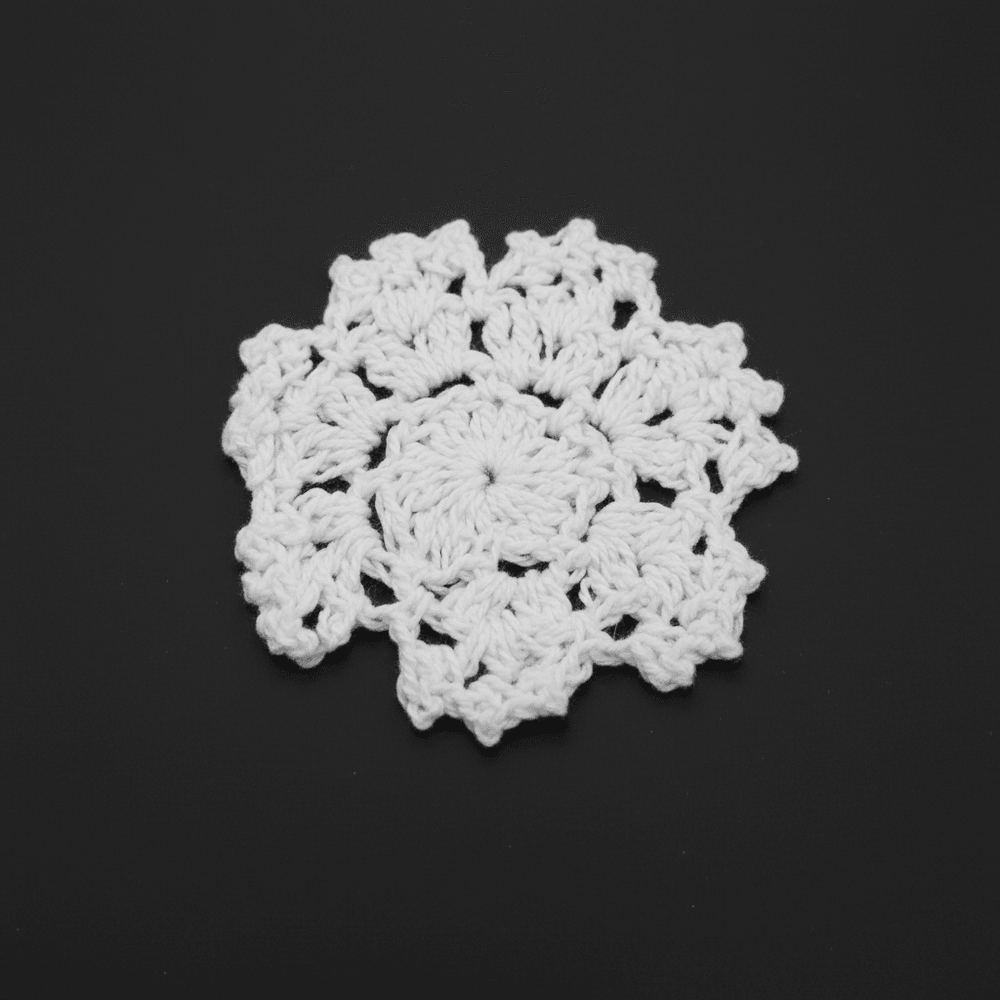 Off White Dyeable Cotton Hand Crochet Patch ( Width : 2 Inch )