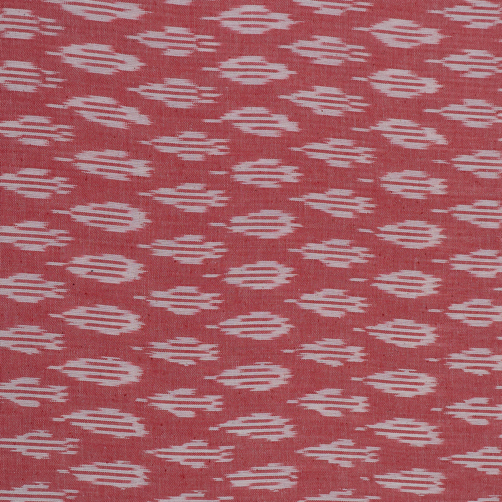 Light Pink & White Cotton Handloom Ikat (Sku: IK-106)