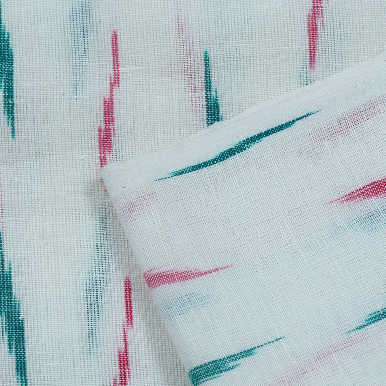 Multi Color Linen Cotton Blend Ikat (Sku: F-39)