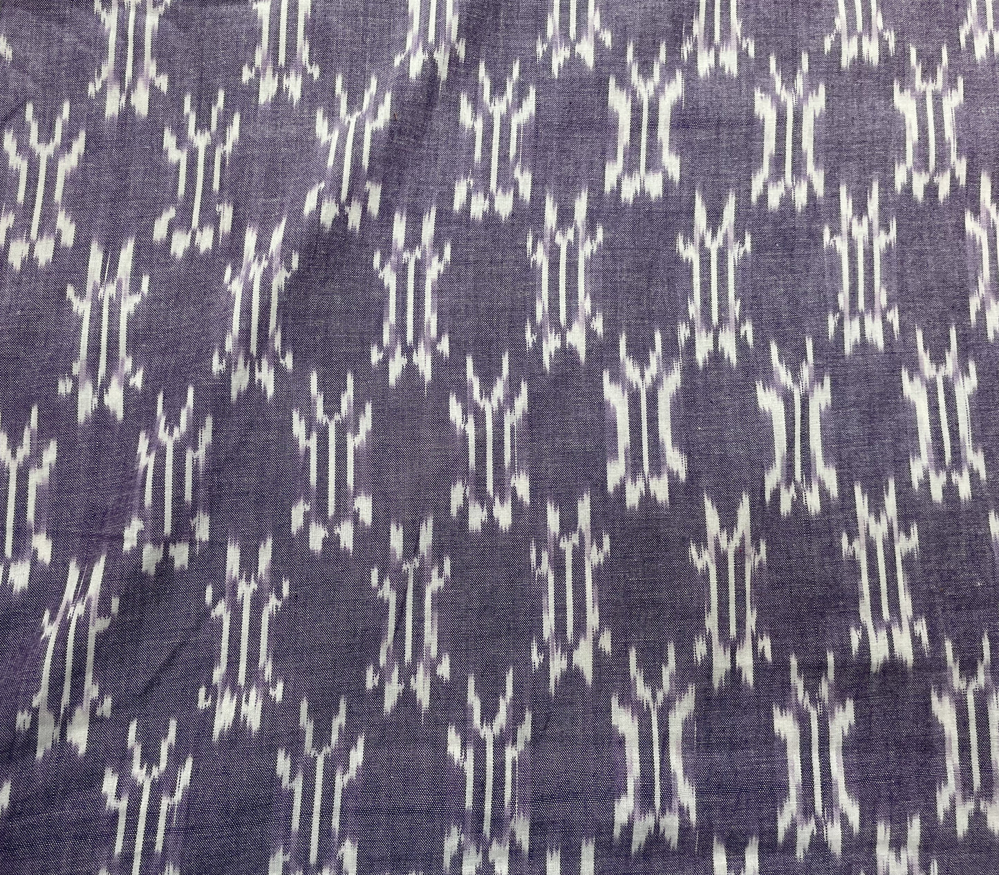 Light Purple & White Fine Quality Cotton Handloom Ikat (Sku: IK-124)