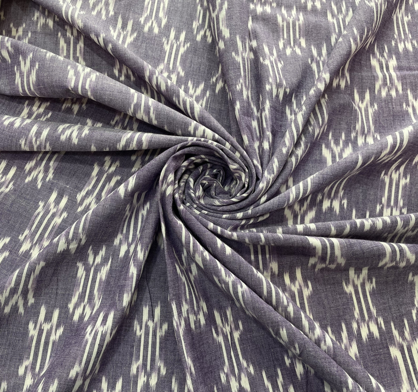 Light Purple & White Fine Quality Cotton Handloom Ikat (Sku: IK-124)