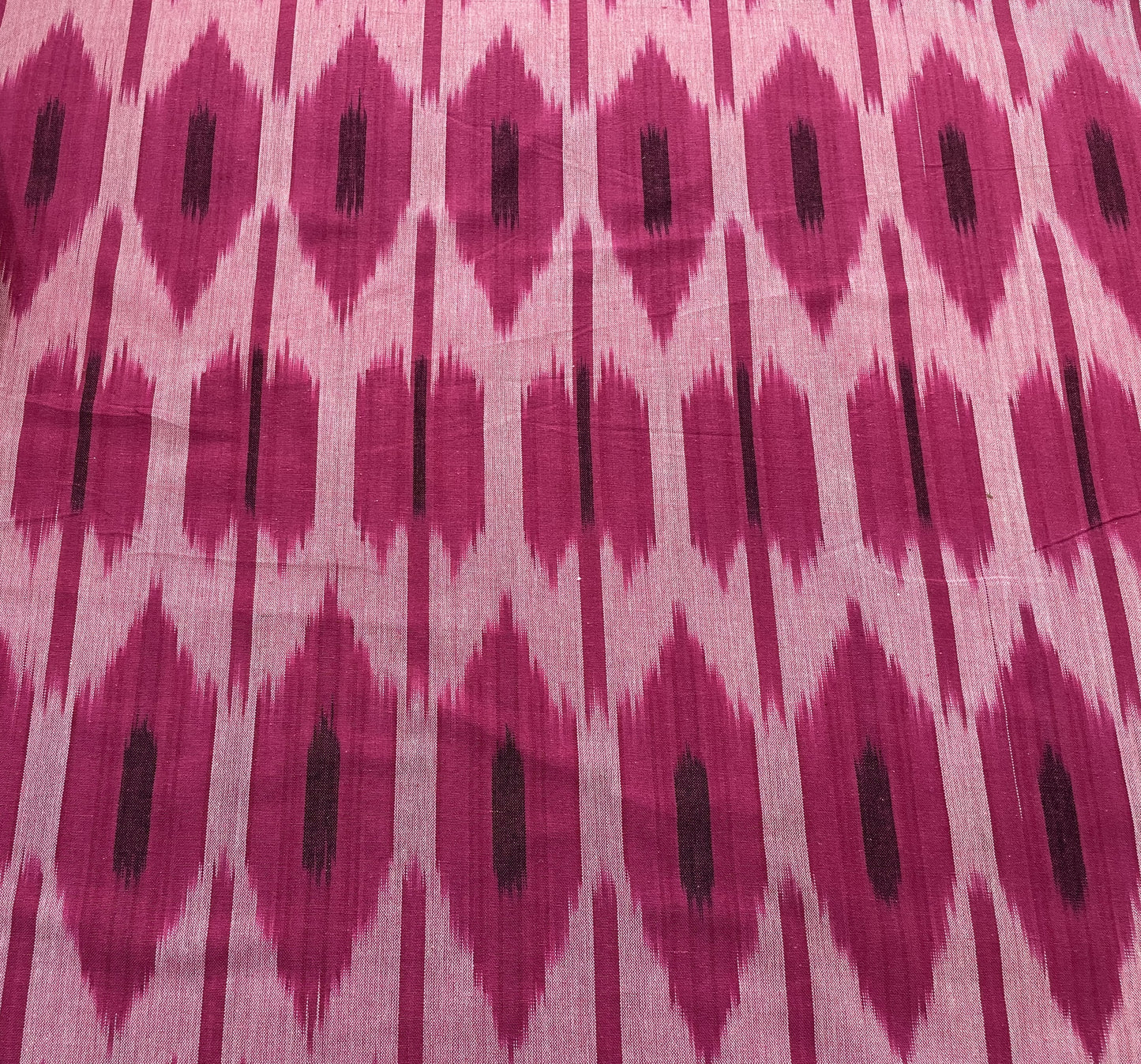 Pink Big Pattern Cotton Handloom Ikat (Sku: IK-271)