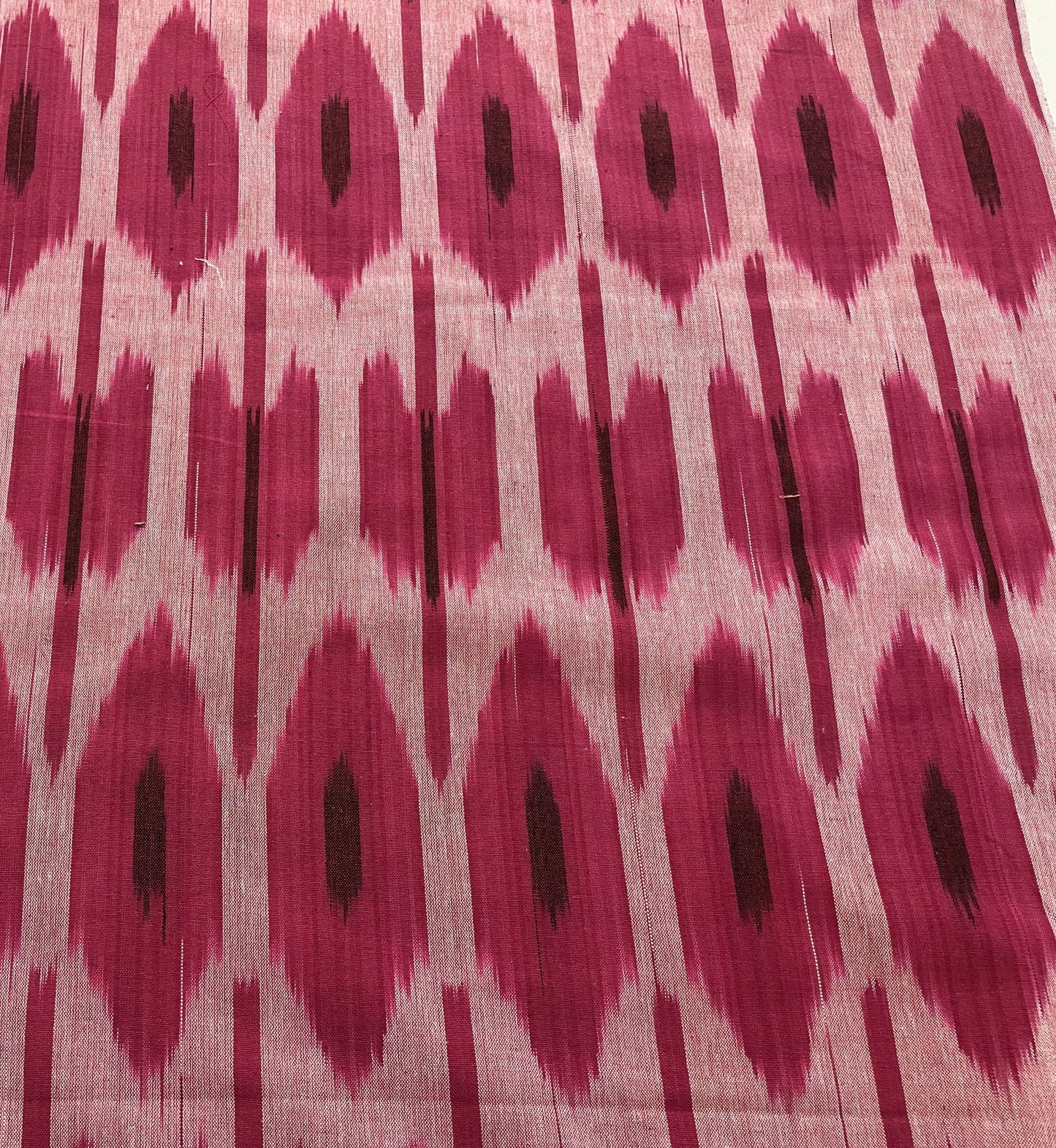 Red Big Pattern Cotton Handloom Ikat (Sku: IK-272)