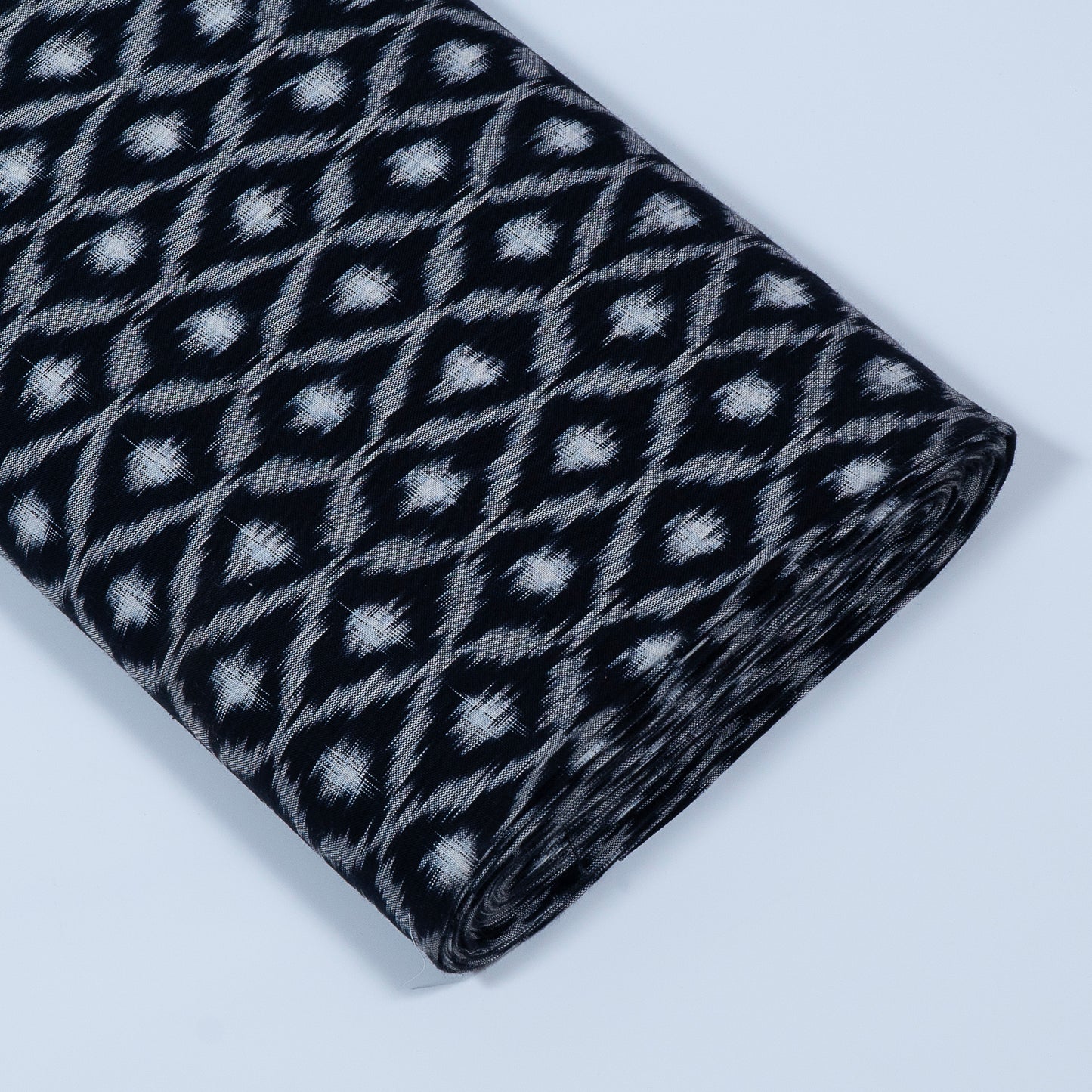 Black & White Cotton Handwoven Double Ikat (Sku: IK-191)
