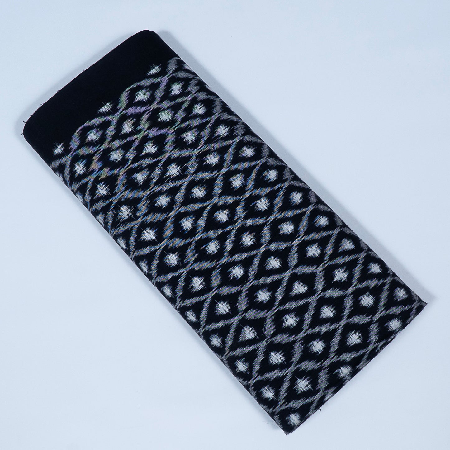 Black & White Cotton Handwoven Double Ikat (Sku: IK-191)