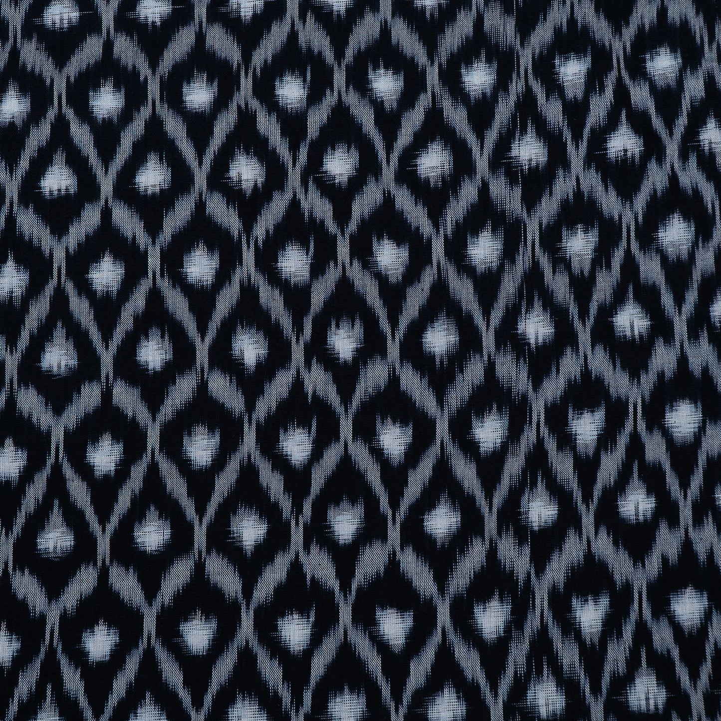 Black & White Cotton Handwoven Double Ikat (Sku: IK-191)