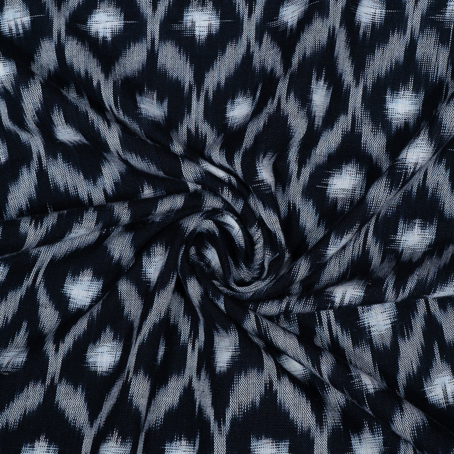 Black & White Cotton Handwoven Double Ikat (Sku: IK-191)
