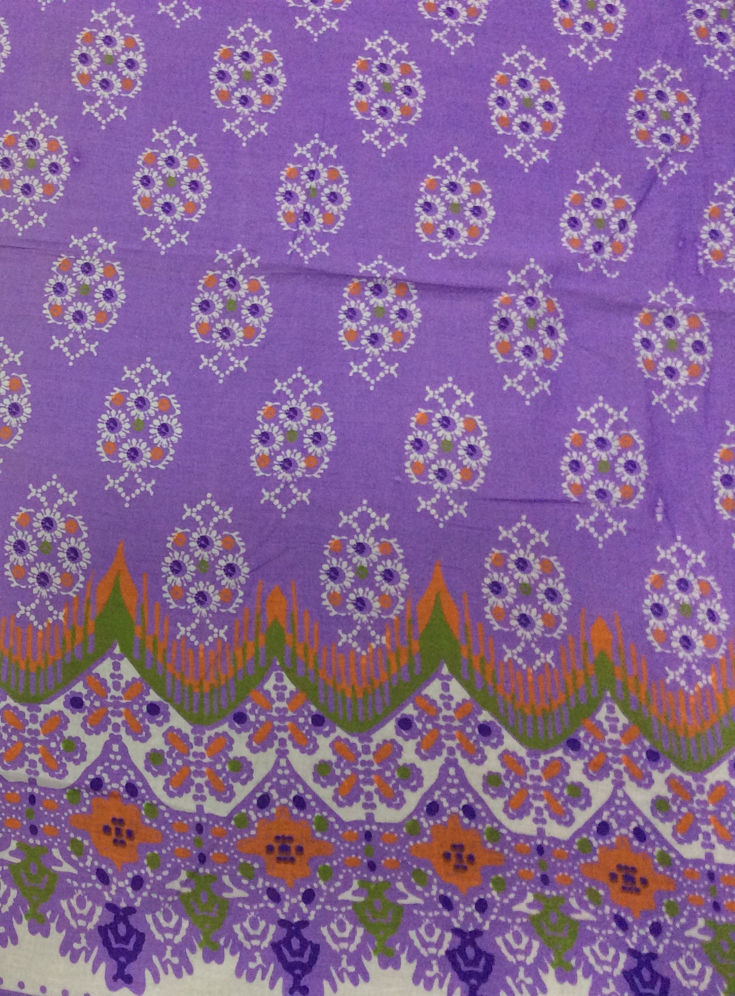 Purple Rayon Print Fabric