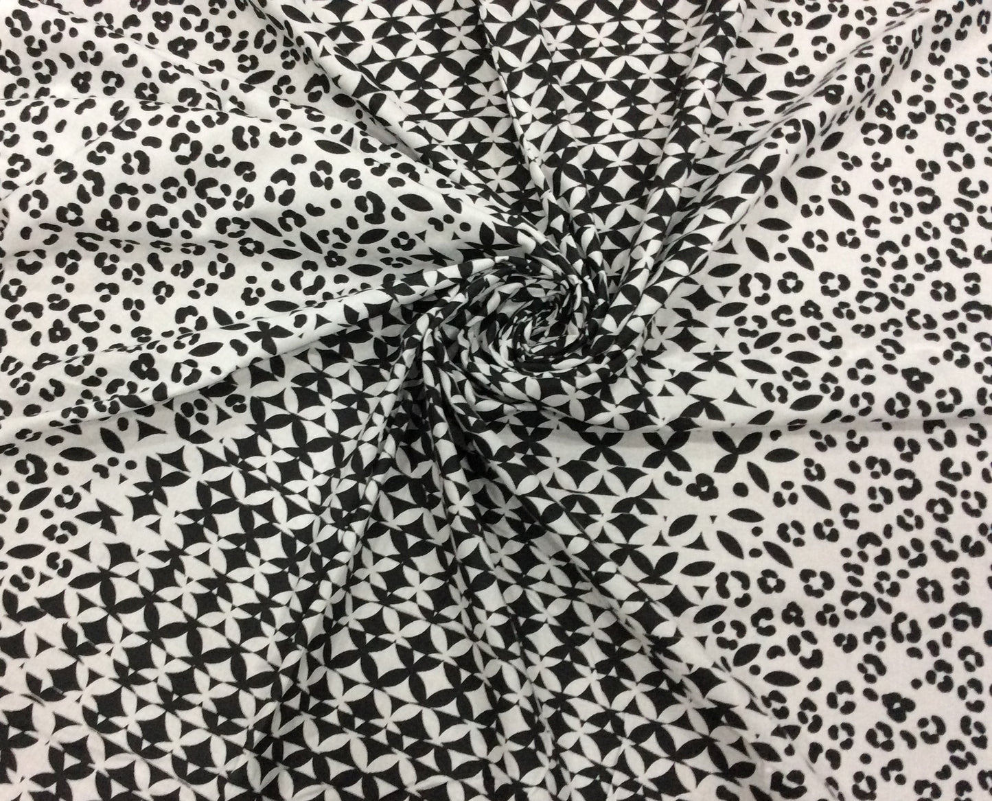 Black & White Cotton Screen Print