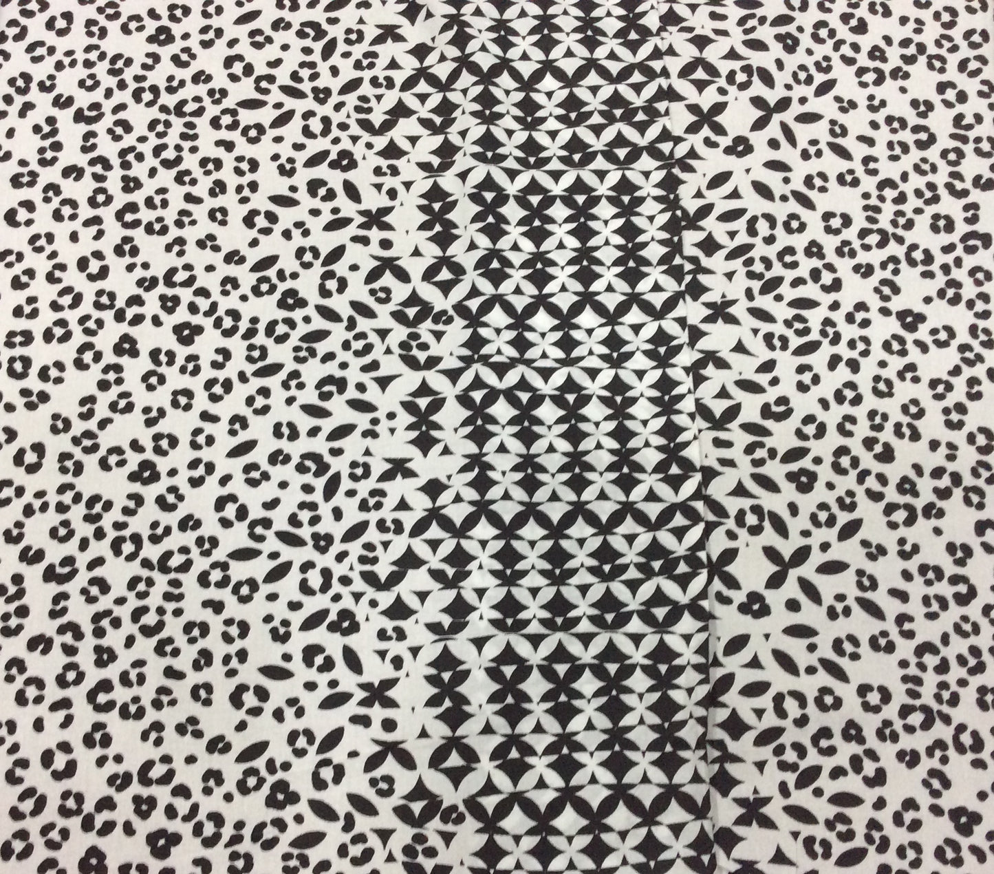 Black & White Cotton Screen Print