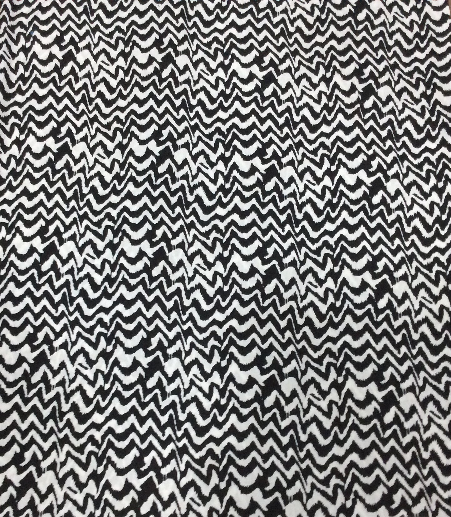 Black And White Rayon Print Fabric