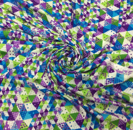 Blue Rayon Print Fabric