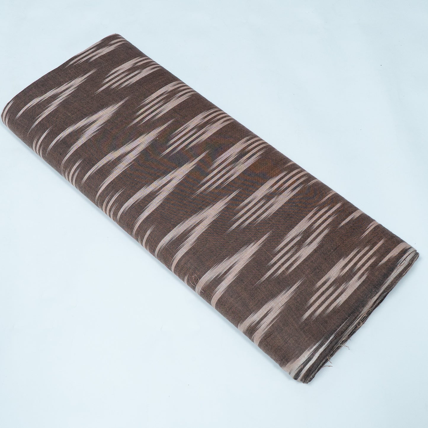 Brown Cotton Handloom Ikat Fabric for Dresses | Width: 44"