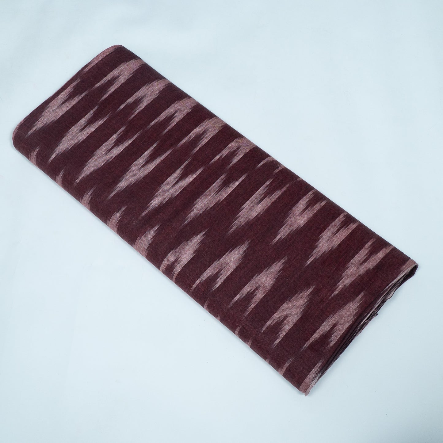 Wine color Cotton Handloom Ikat Fabric for Dresses | Width: 44"