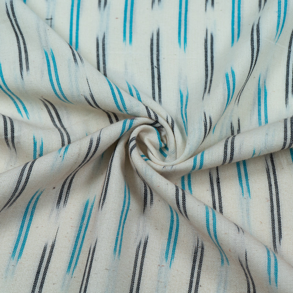 Blue & Black Cotton Handloom Ikat (Sku: I-573)