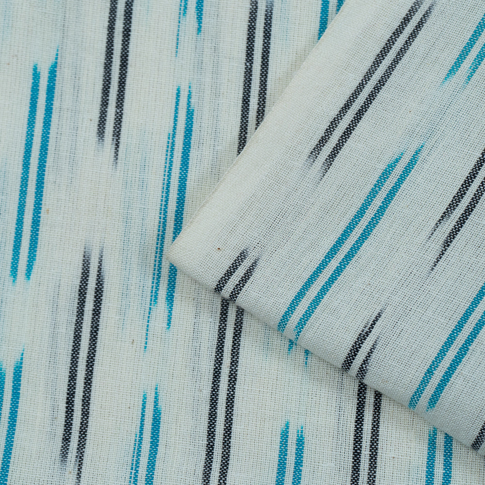 Blue & Black Cotton Handloom Ikat (Sku: I-573)