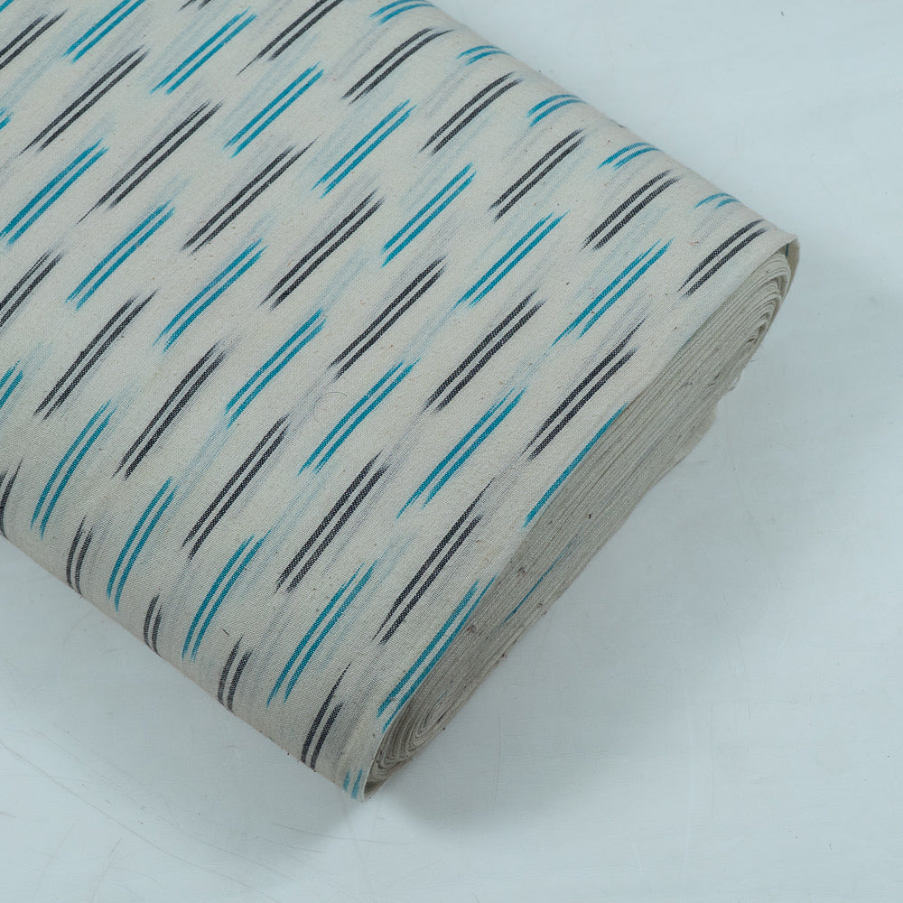 Blue & Black Cotton Handloom Ikat (Sku: I-573)