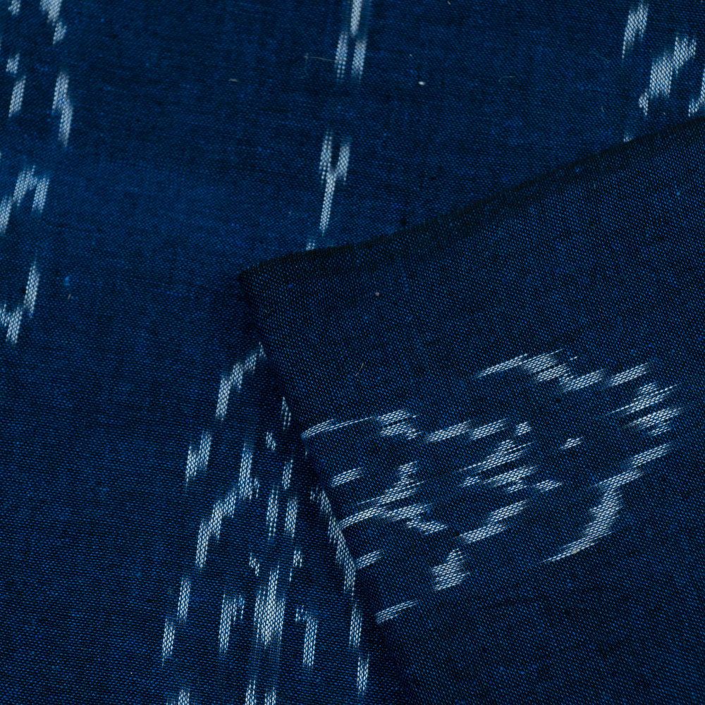 Blue and White Cotton Handloom Ikat (Sku: I-623)