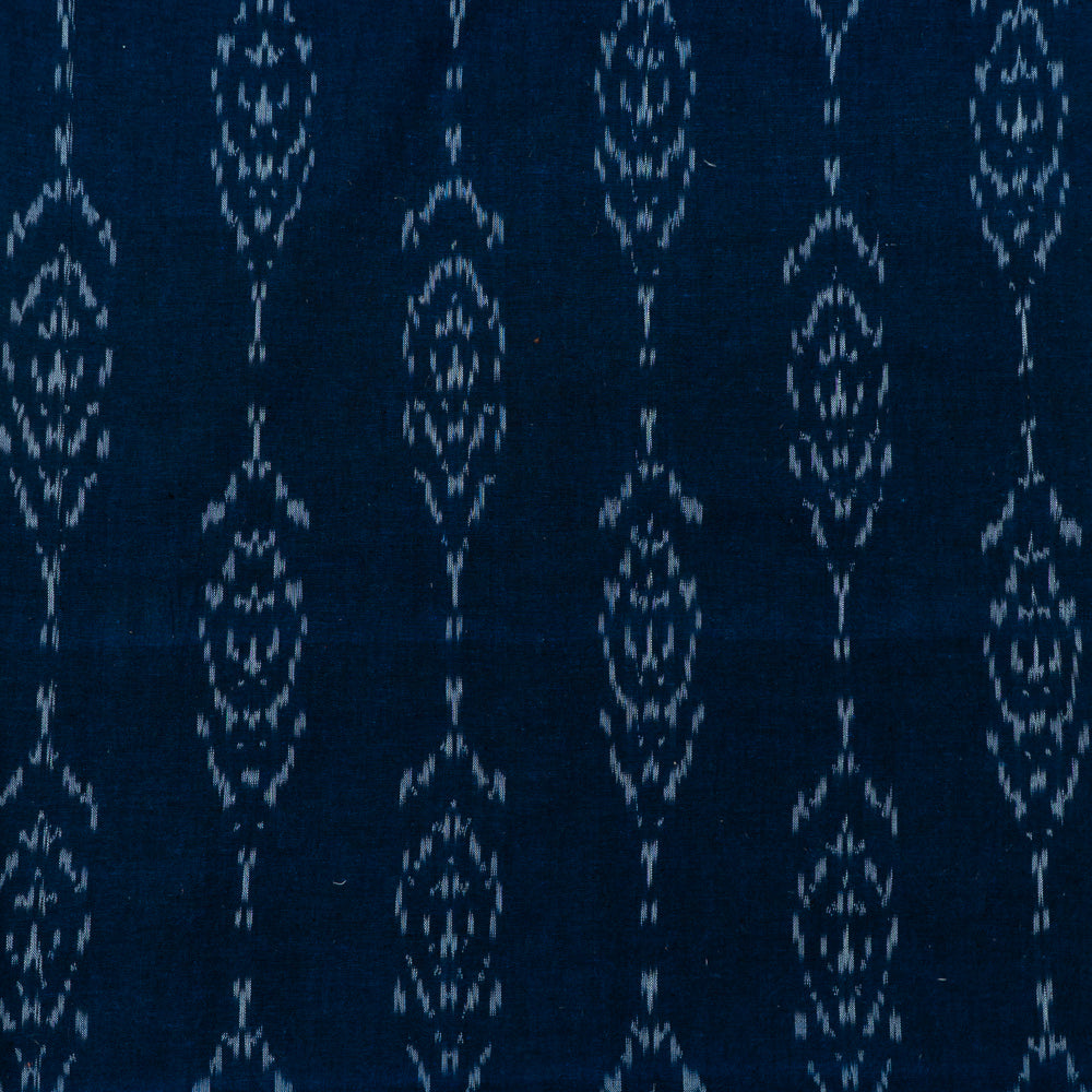 Blue and White Cotton Handloom Ikat (Sku: I-623)