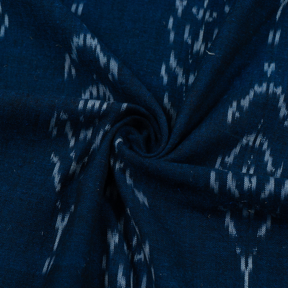 Blue and White Cotton Handloom Ikat (Sku: I-623)