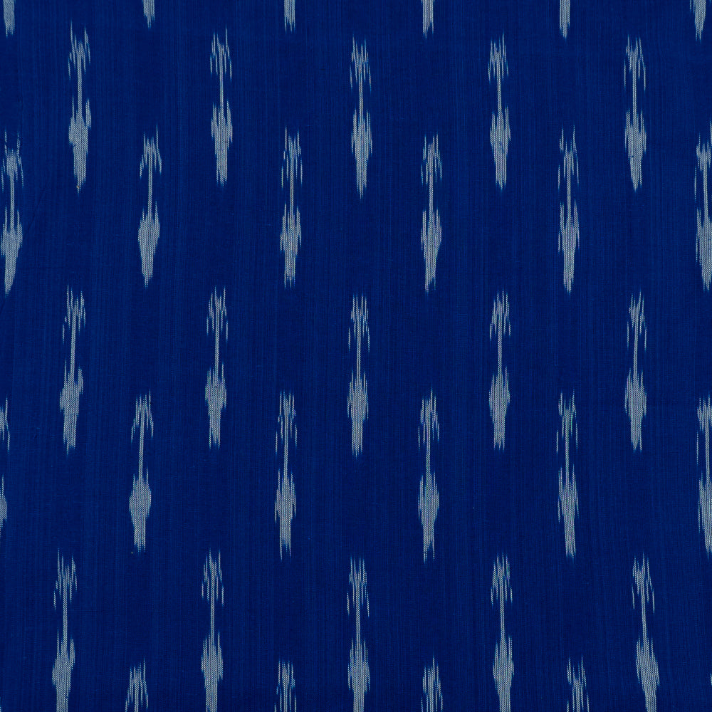 Blue & White Arrow Cotton Handloom Ikat (Sku: I-837)