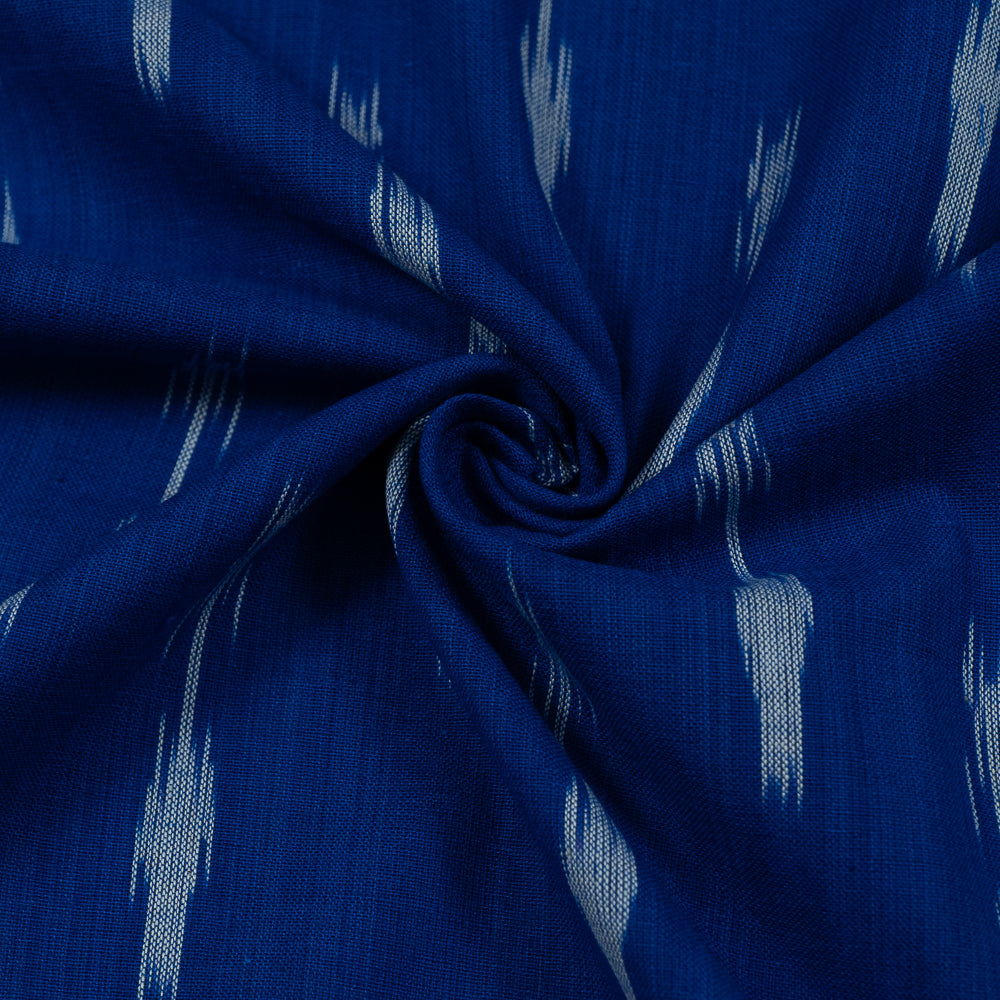 Blue & White Arrow Cotton Handloom Ikat (Sku: I-837)