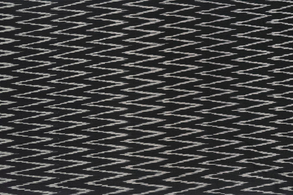 Black White Chevron Cotton Ikat ( SKU: I-762 )