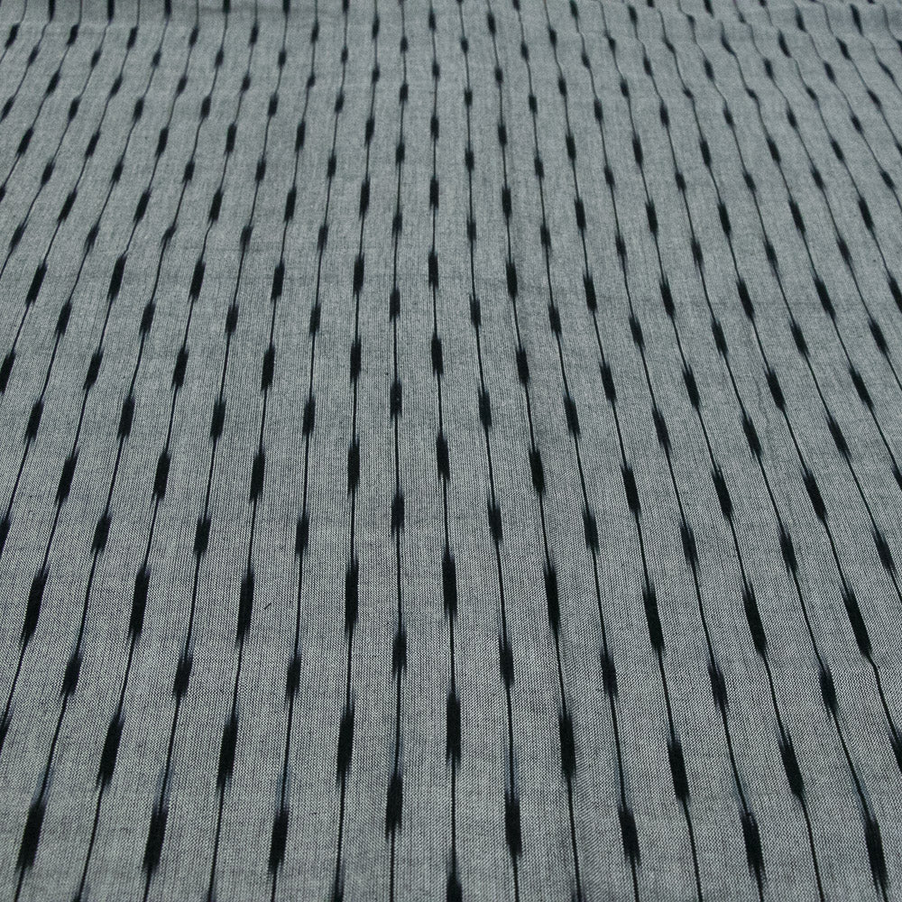 Grey & Black Cotton Handloom Ikat (Sku: I-772)