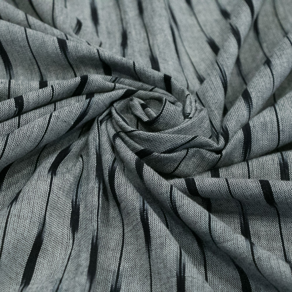Grey & Black Cotton Handloom Ikat (Sku: I-772)