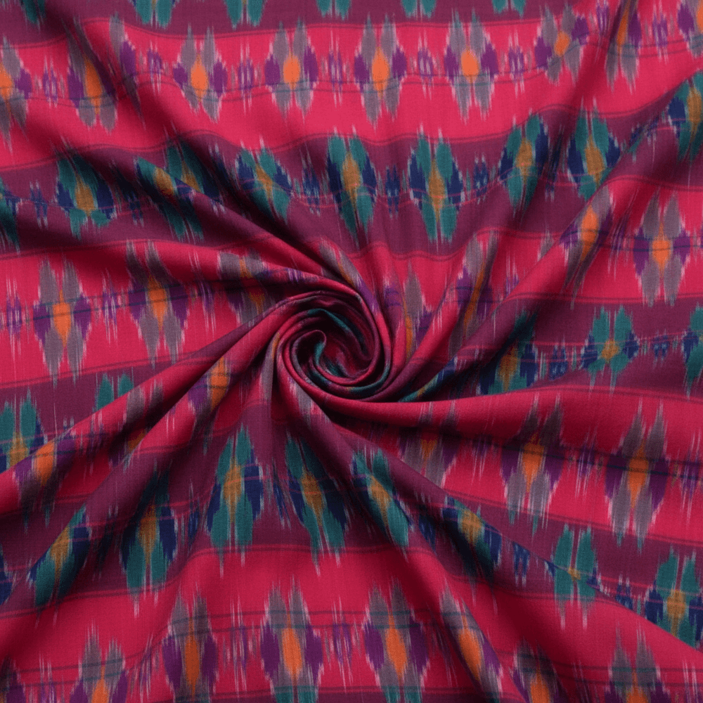 Multicolor Fine Quality Cotton Handloom Ikat | SKU: IK-191