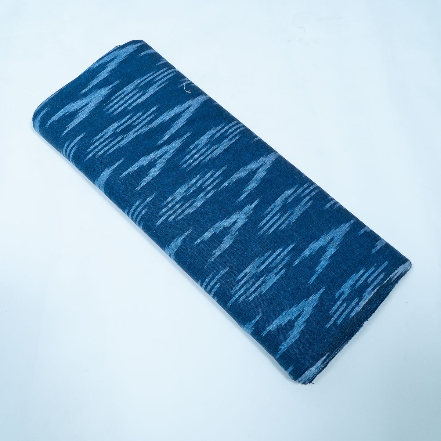 Blue Design Cotton Ikat Fabric for Dress Material Fabric for Dress Material | Width: 44"