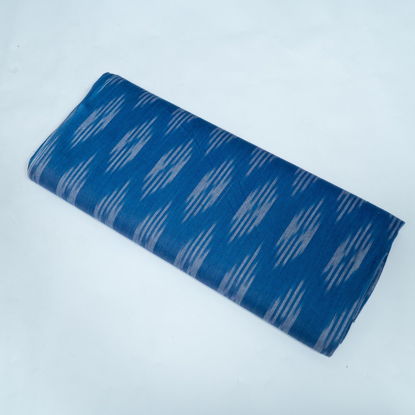 Blue Design Cotton Ikat Fabric for Dress Material Fabric for Dress Material | Width: 44"