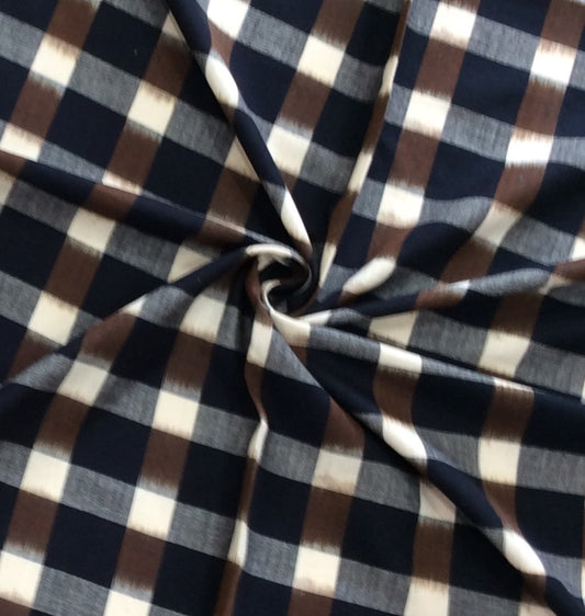 Multicolor Checks Handloom Cotton Double Ikat (SKU: IK-453)