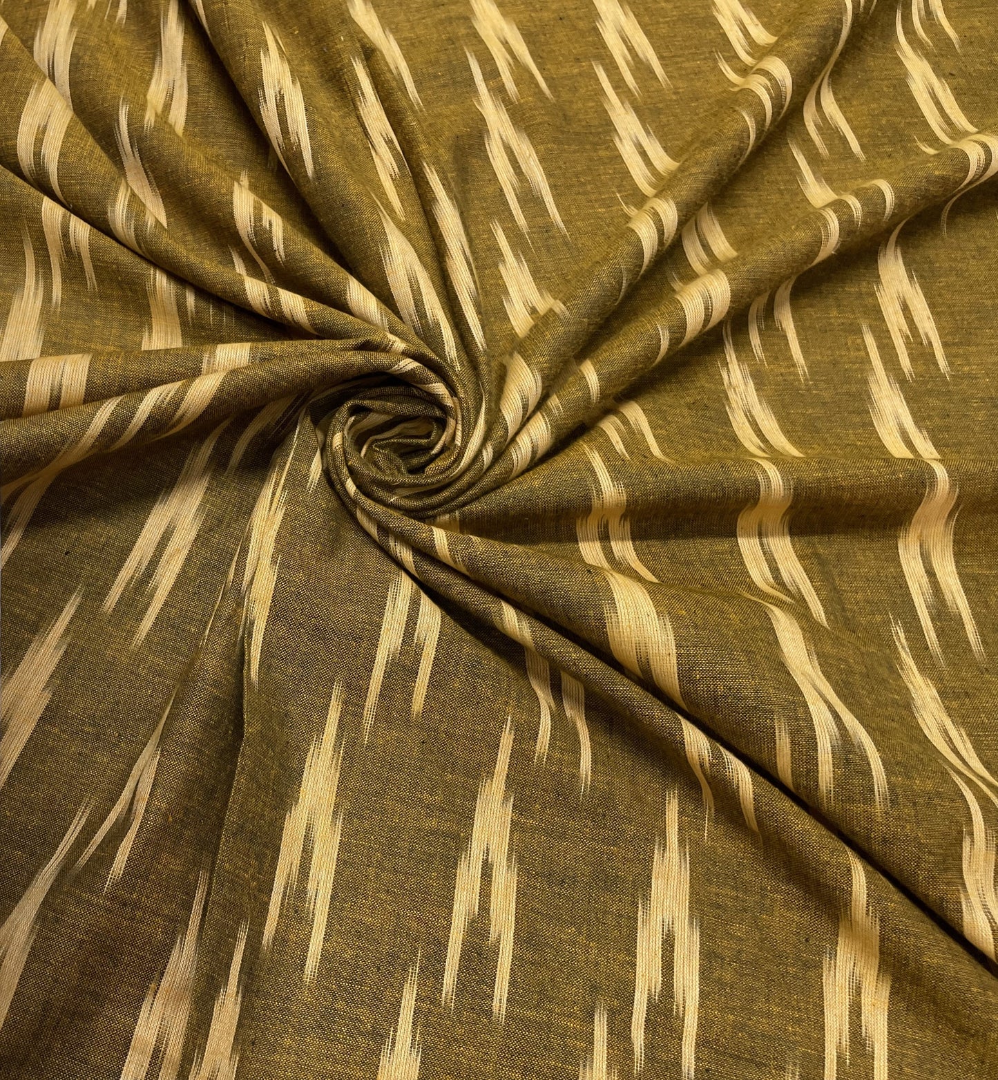 Green Cotton Handloom Ikat (Sku: I-270)