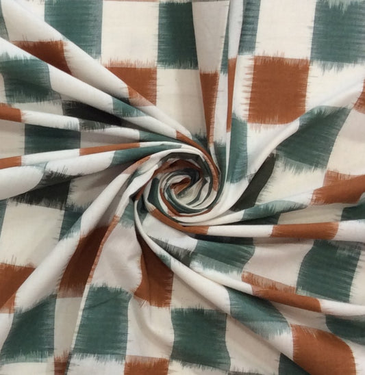 Multicolor Checks Handloom Cotton Double Ikat (SKU: IK-607)