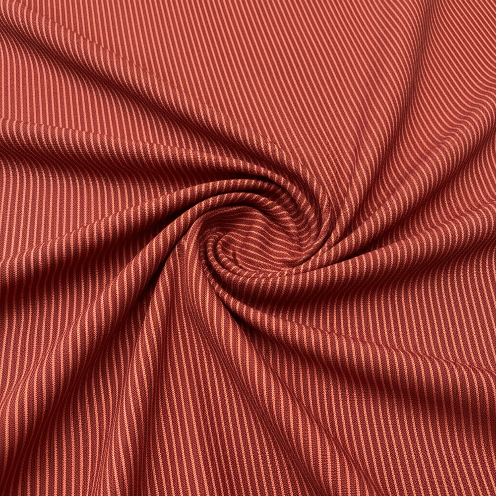 Red Stripe Handloom Cotton Heavyweight Thick Ikat Fabric for Jackets & Upholstery | Width: 44"