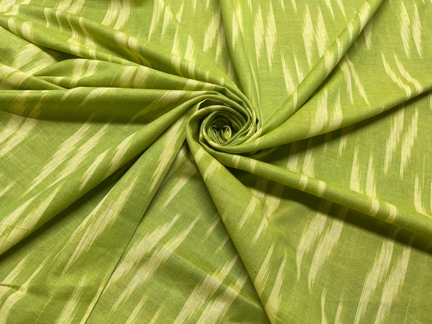 Green Cotton Handloom Ikat (Sku: IK-364)