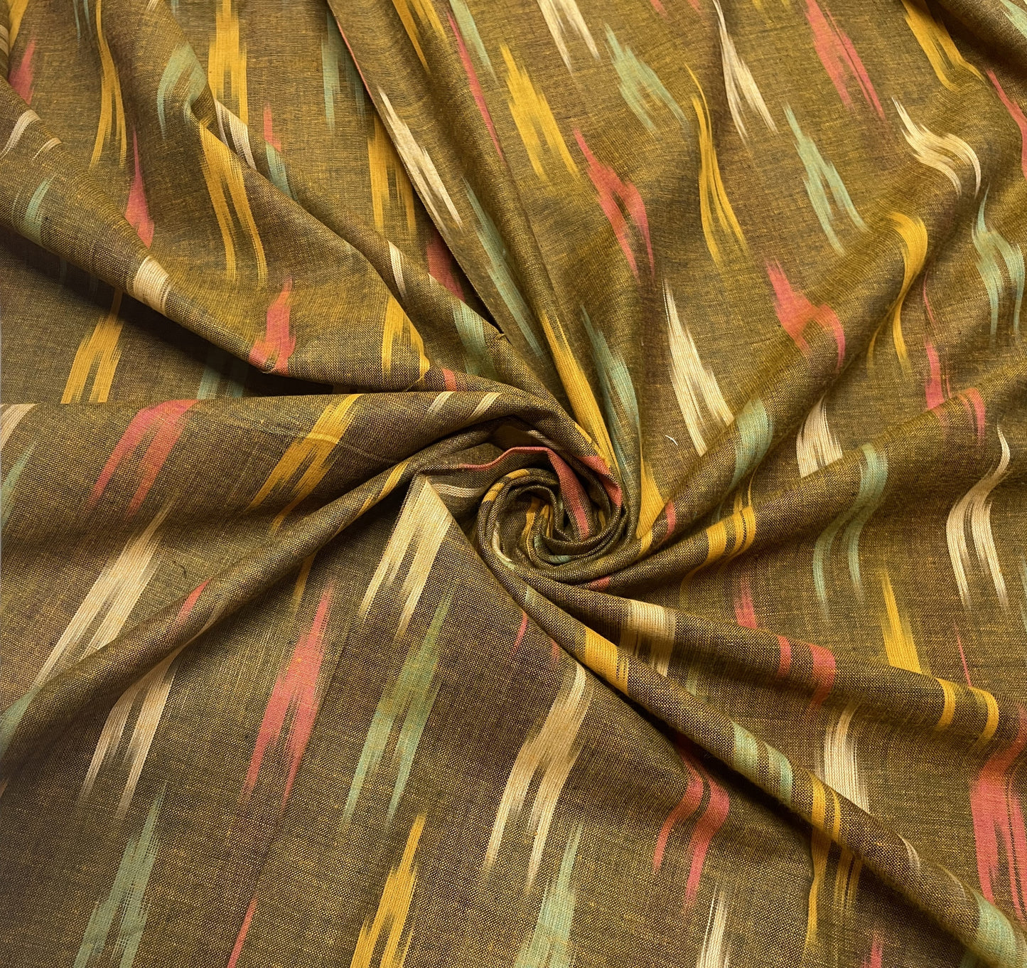 Green Cotton Handloom Ikat (Sku: IK-79)