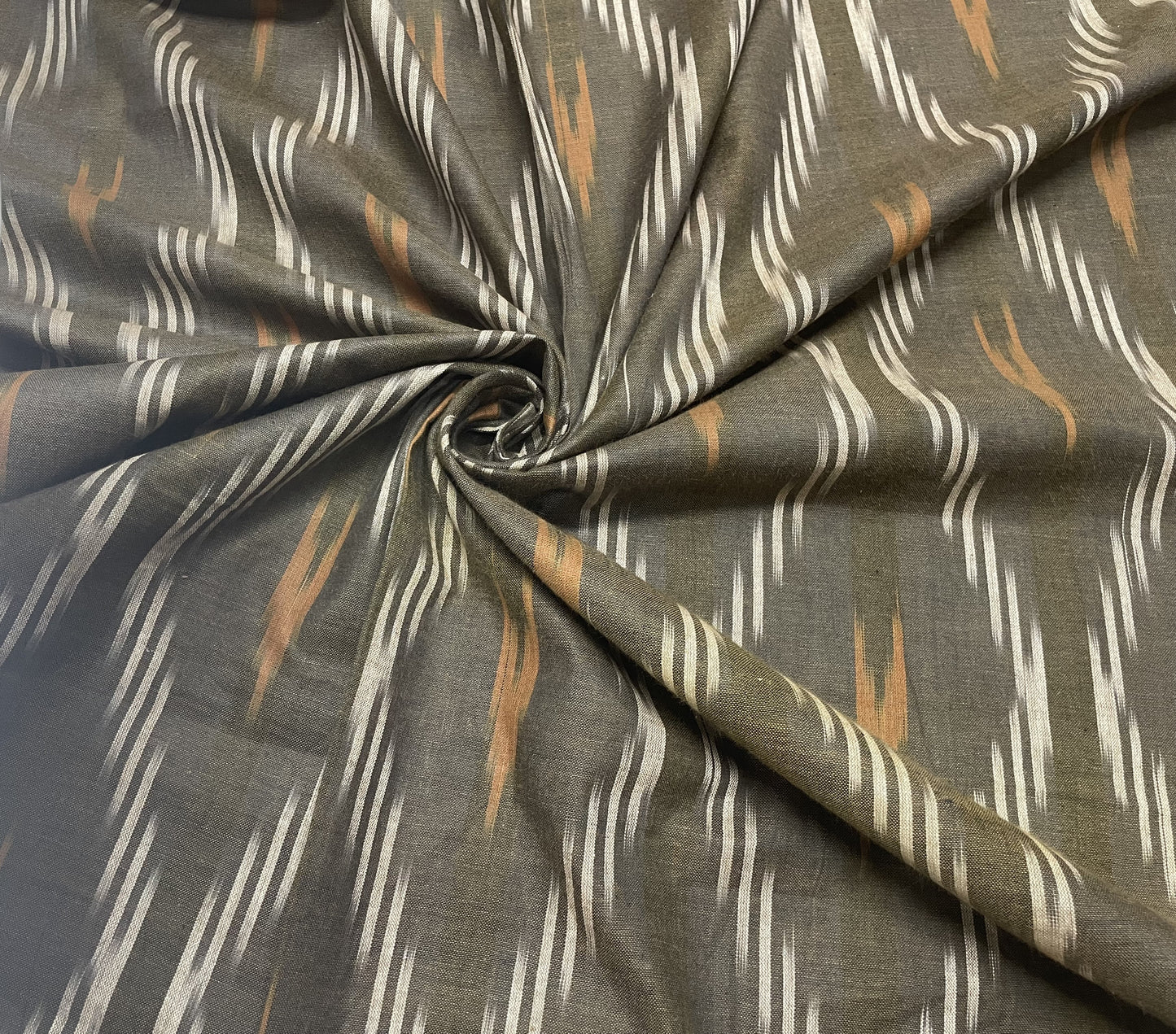 Gray Cotton Handloom Ikat (Sku: IK-343)