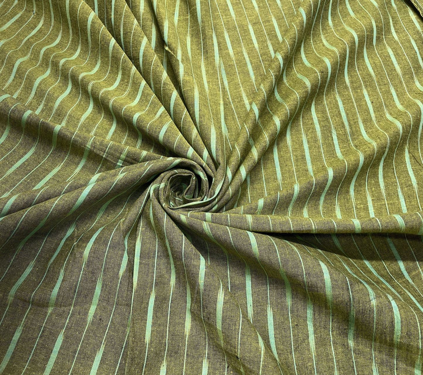 Green Cotton Handloom Ikat (Sku: IK-415)