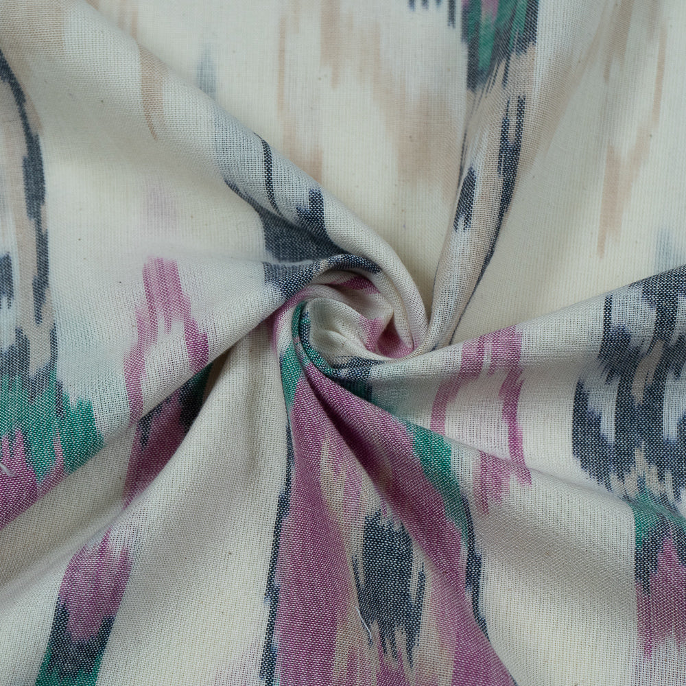 Multi Color Big Pattern Cotton Handloom Ikat (Sku: IKK-456)