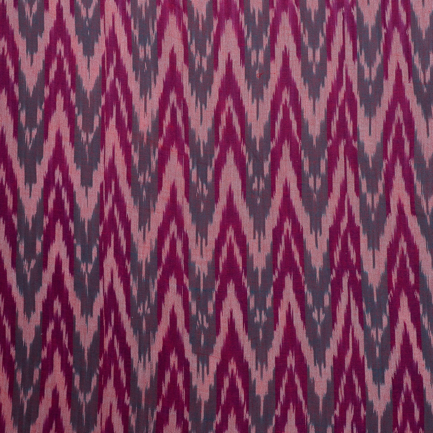 Purple & Green Chevron Fine Quality Cotton Handloom Ikat (Sku: IKK-503)