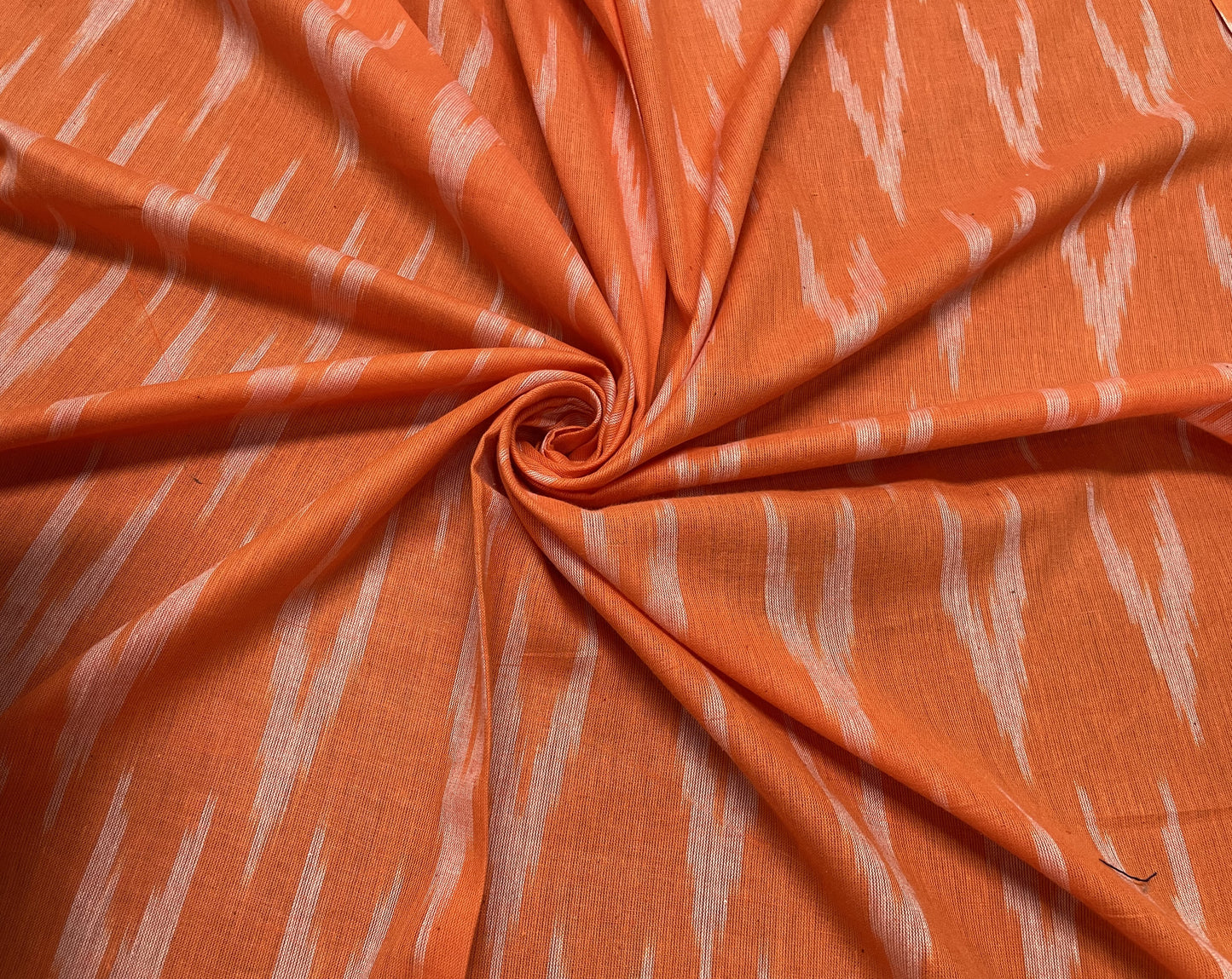 Orange Cotton Handloom Ikat (Sku: IK-345)